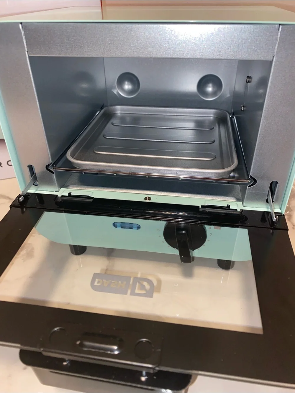 DASH - Mini Metal Toaster Oven in Light Blue